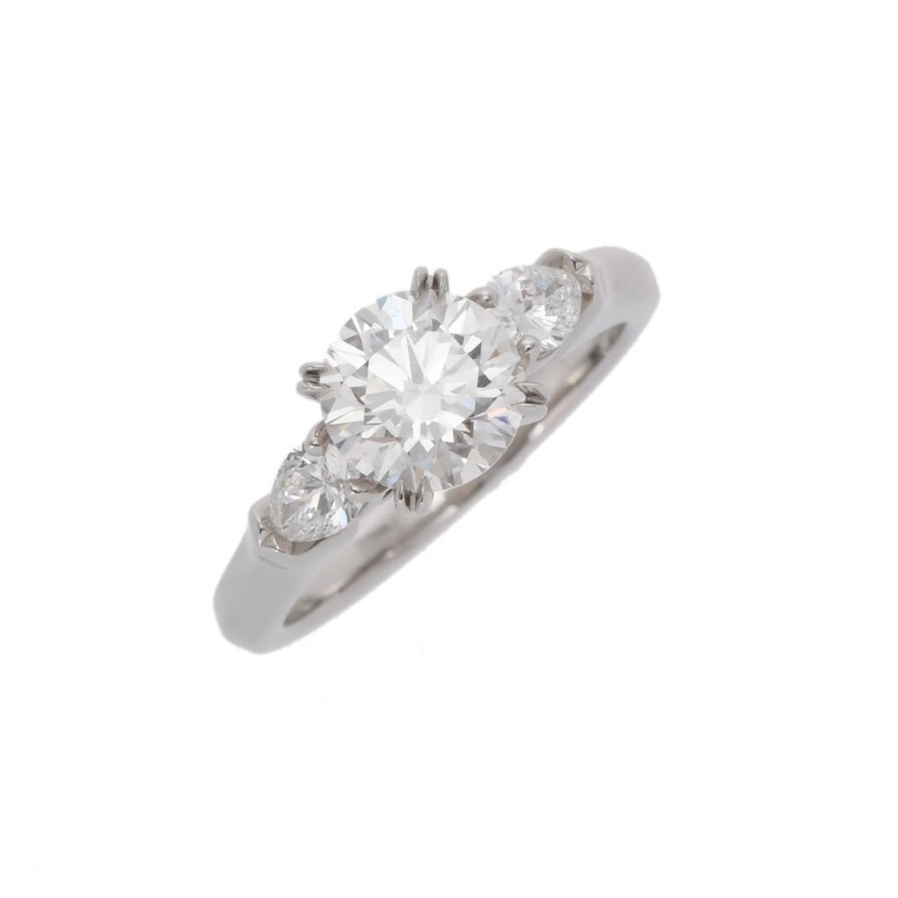 HARRY WINSTON Round pear shape solitaire ring 1.03ct #45 ring